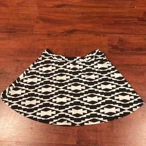 Geometric Black & White Skirt